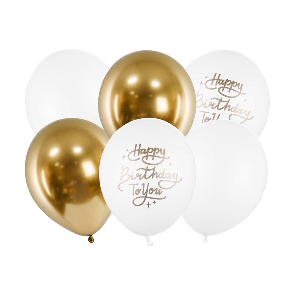 6 Motiefballonnen - Ø 30cm - SET - Happy Birthday To You