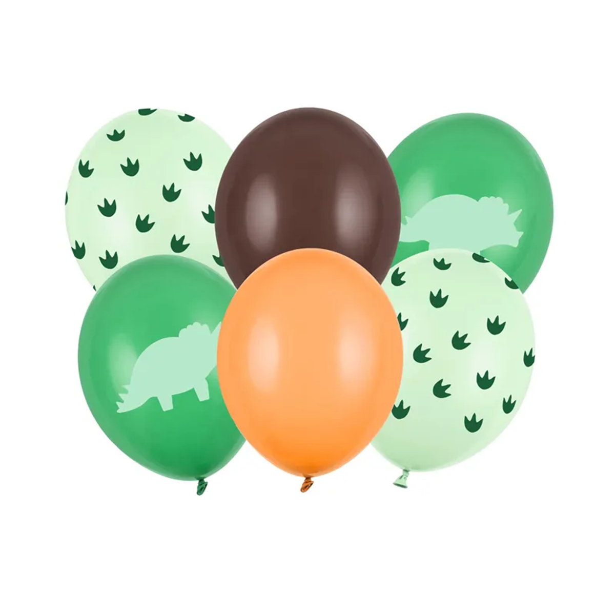 6 Motivballonnen - Ø 30cm - Dinosaurus