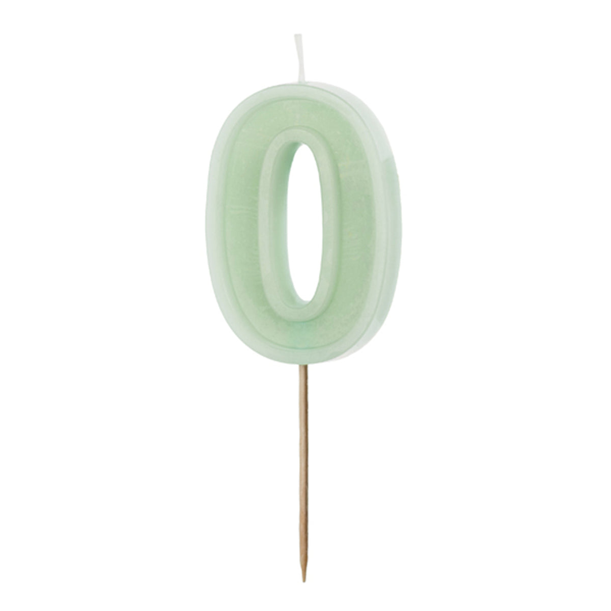 1 Taartkaars - Cijfer 0 - Groen