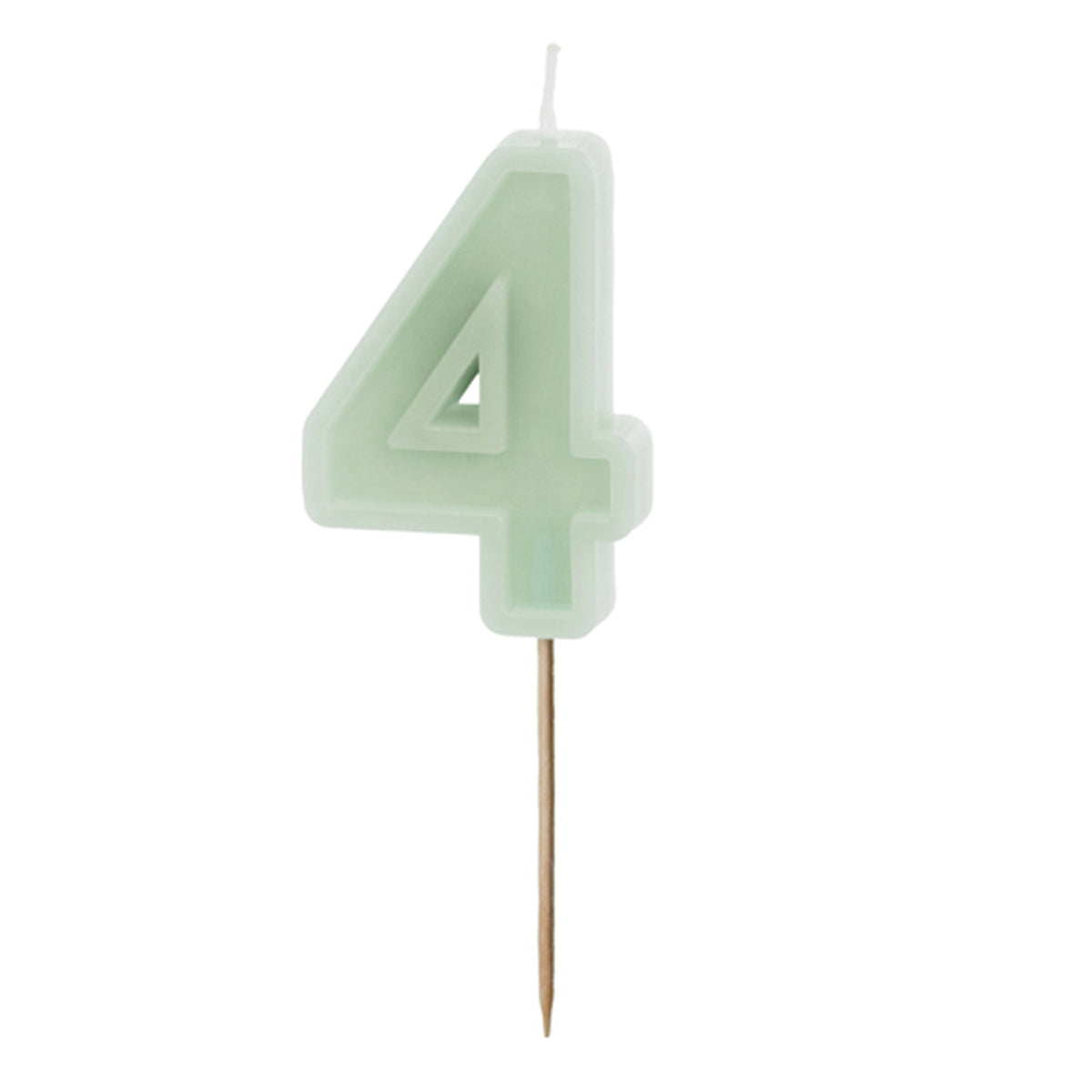 1 Taartkaars - Cijfer 4 - Groen