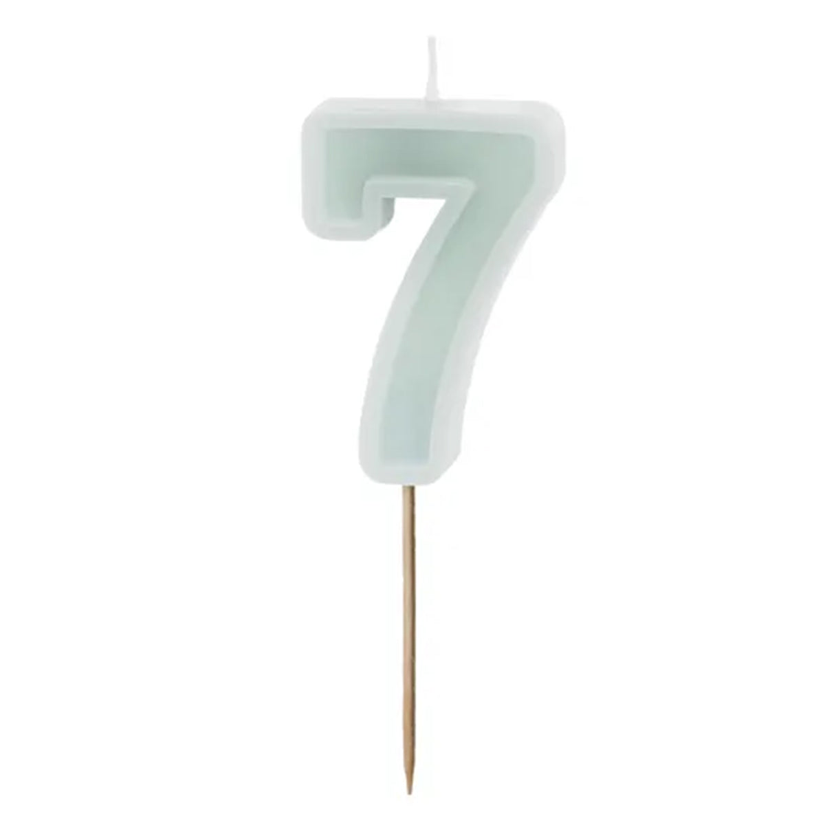 1 taartkaars - Cijfer 7 - Mint