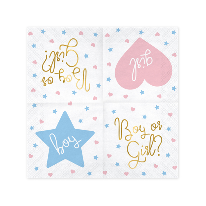 20 servetten Trend - 33 cm - Boy or Girl