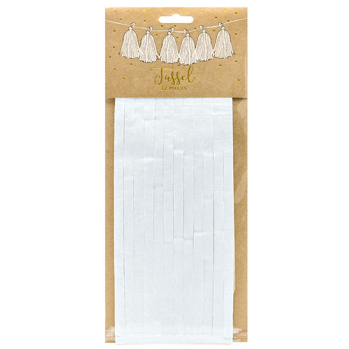 1 Tasselslinger - 1,5m - Wit