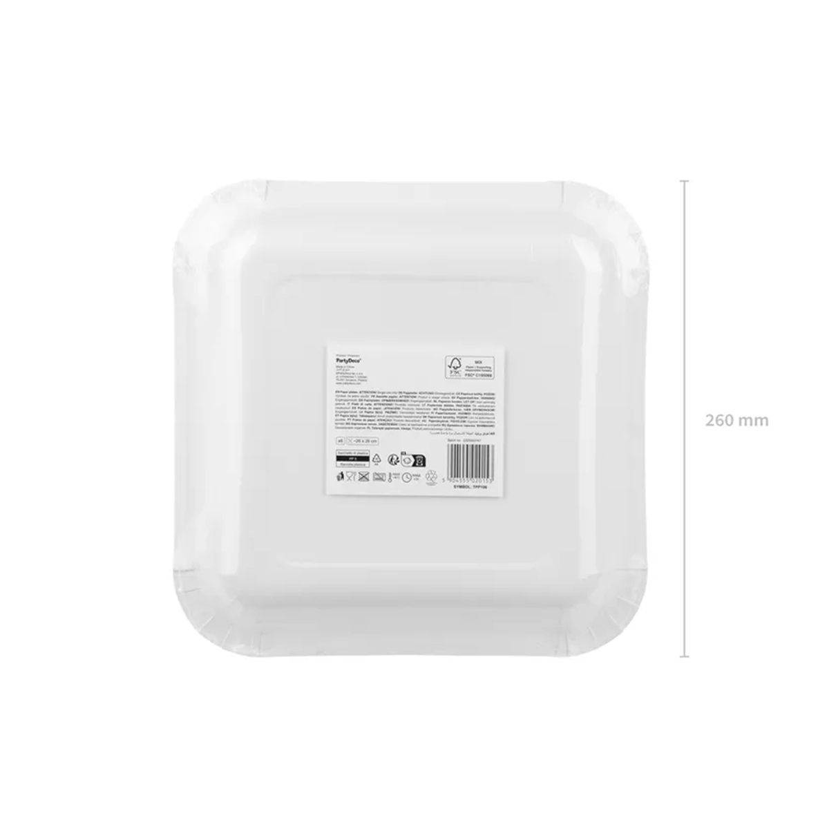 6 kartonnen borden - BBQ - 26x26 cm