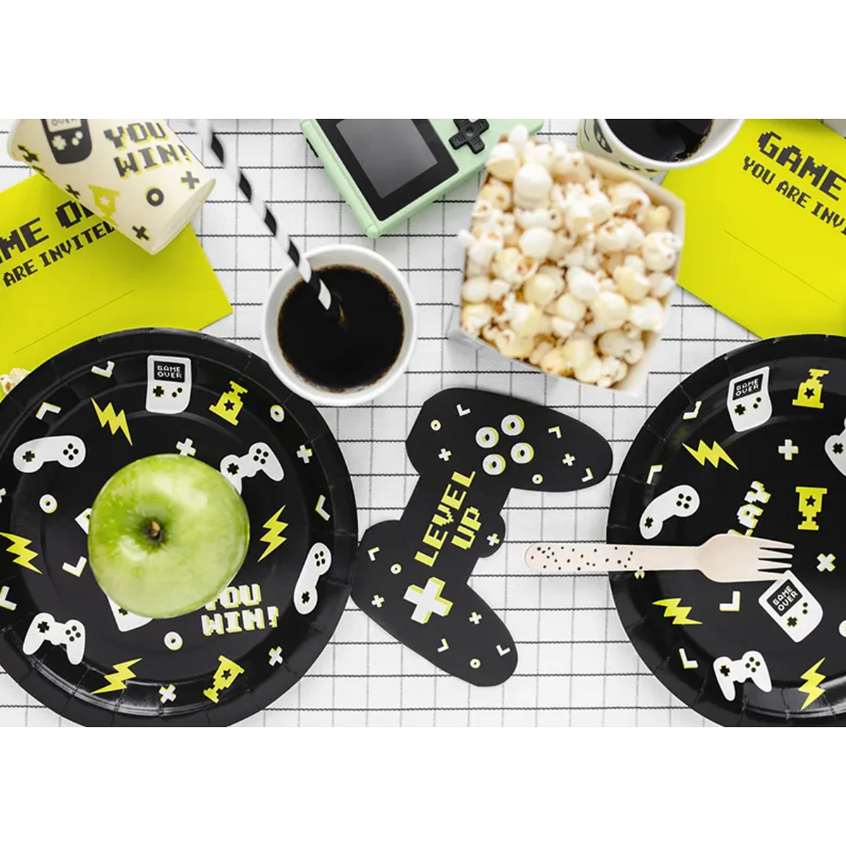 6 kartonnen bordjes - Ø 23cm - Gamer