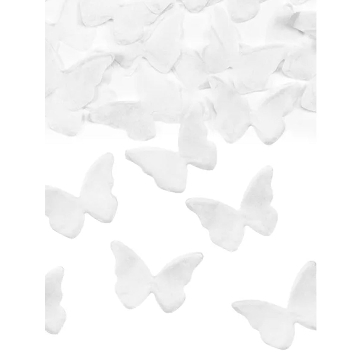 1 confetti kanon - 20cm - Witte vlinders