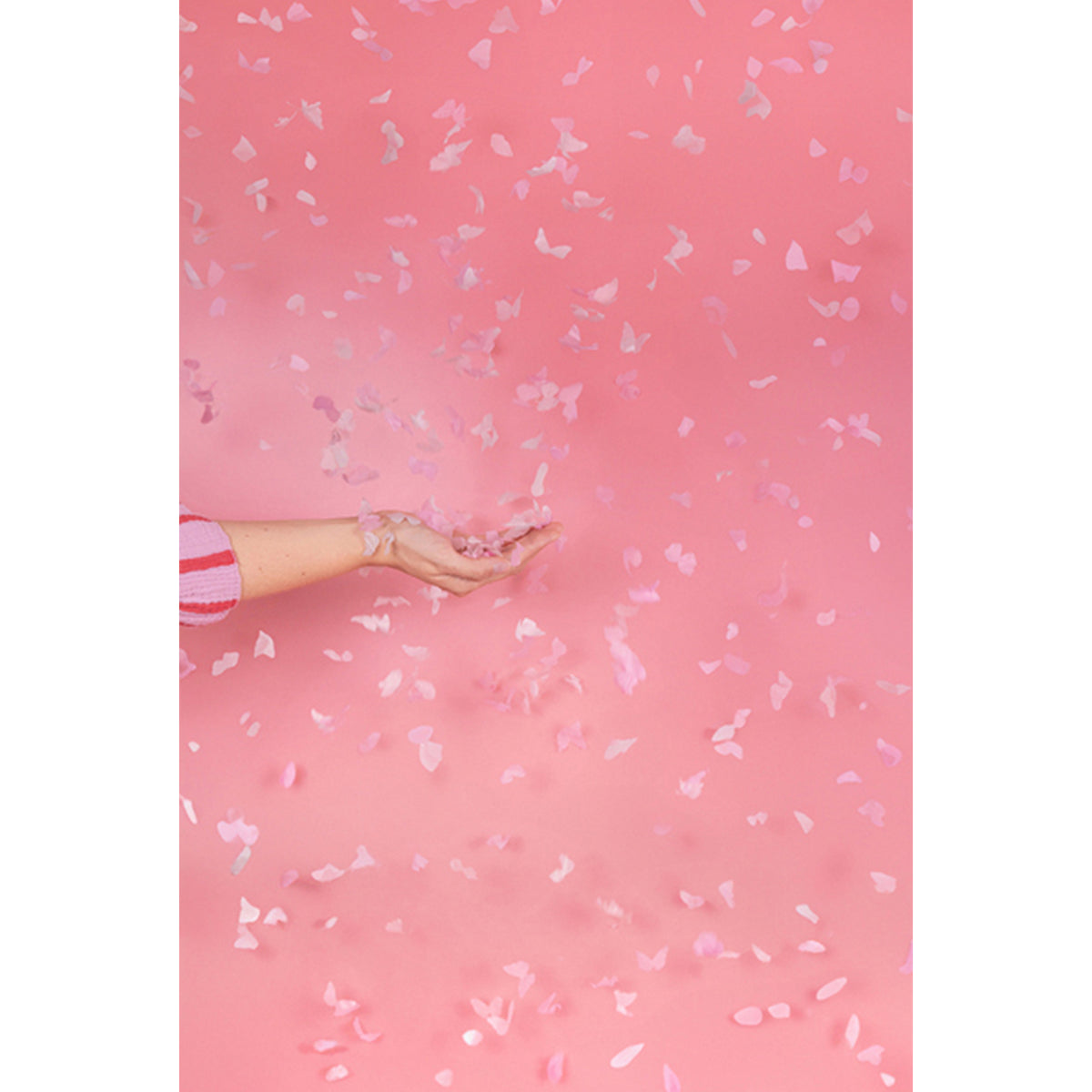 1 Confettikanon - 20cm - Baby Roze Vlinders