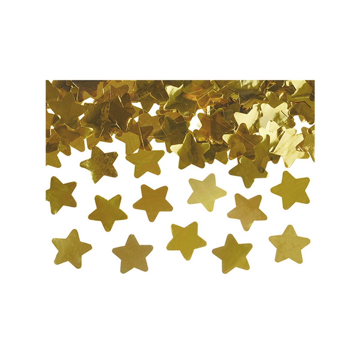 1 Confettikanon - 40 cm - Metallic - Sterren - Goud
