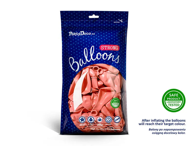 50 ballonnen - Ø 30cm - metallic - rosé goud