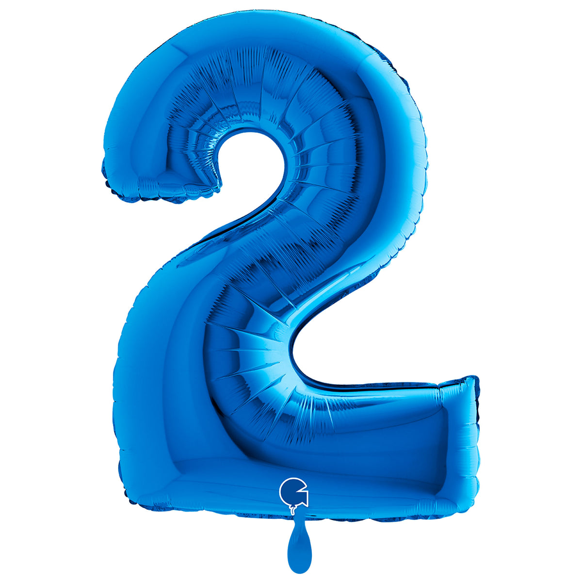 1 Ballon XXL - Nummer 2 - Blauw