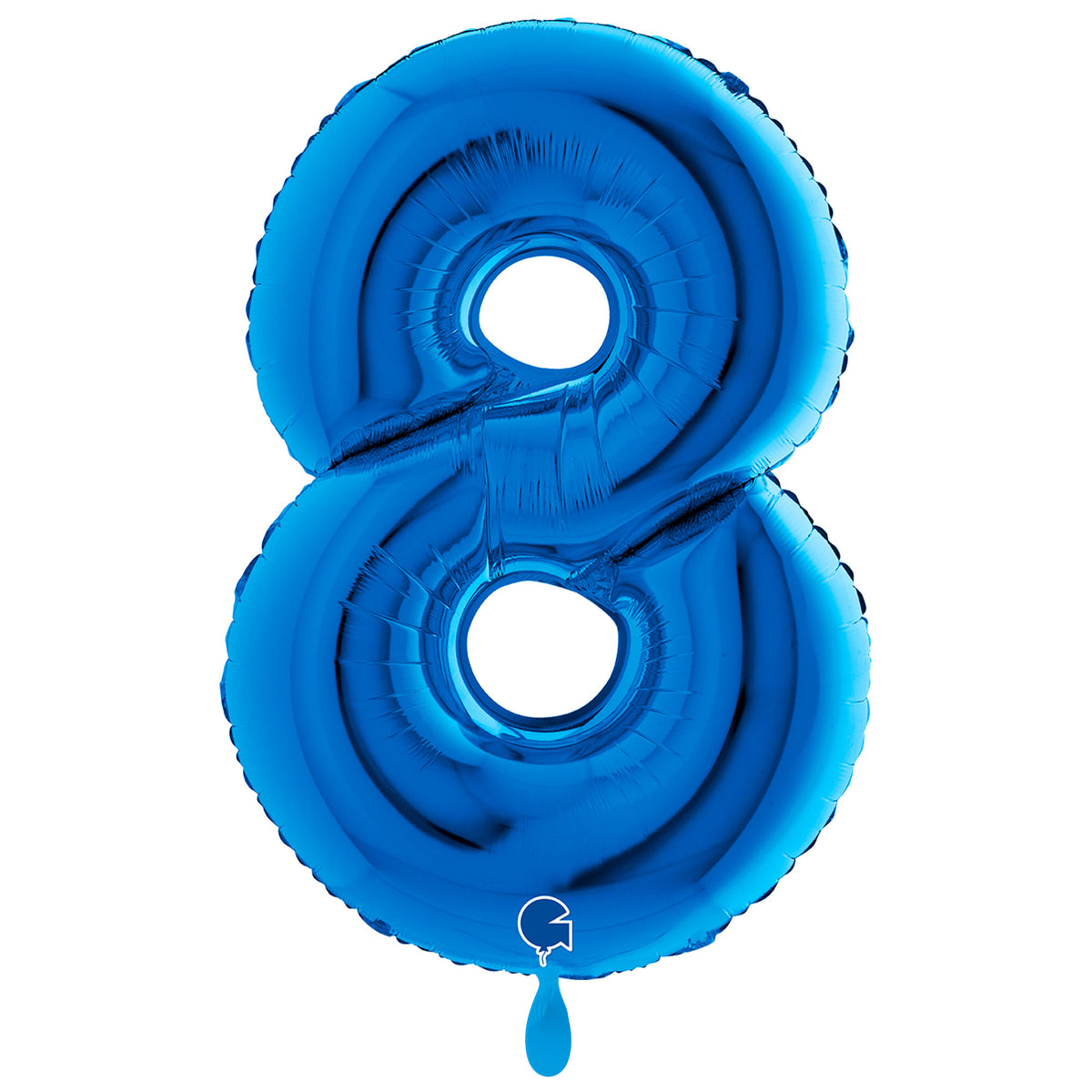 1 Ballon XXL - Nummer 8 - Blauw