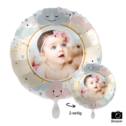 1 Ballon mit Foto - Hallo Welt