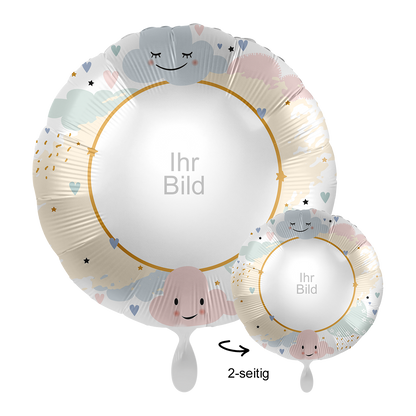 1 Ballon mit Foto - Hallo Welt