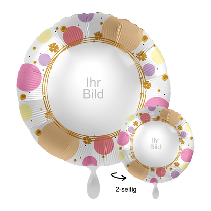 1 Ballon mit Foto - Shiny Dots