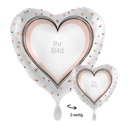 1 Ballon mit Foto - Glossy Heart