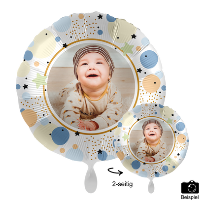 1 Ballon mit Foto - Pastel Stars