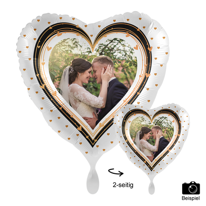 1 Ballon mit Foto - Elegant Hearts