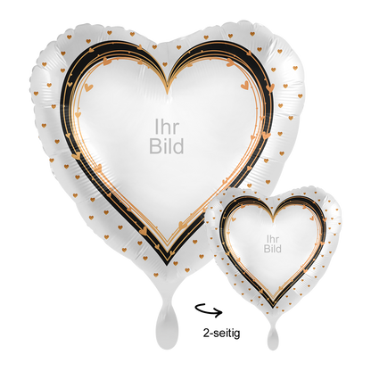 1 Ballon mit Foto - Elegant Hearts