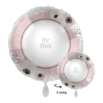 1 Ballon mit Foto - White Flowers
