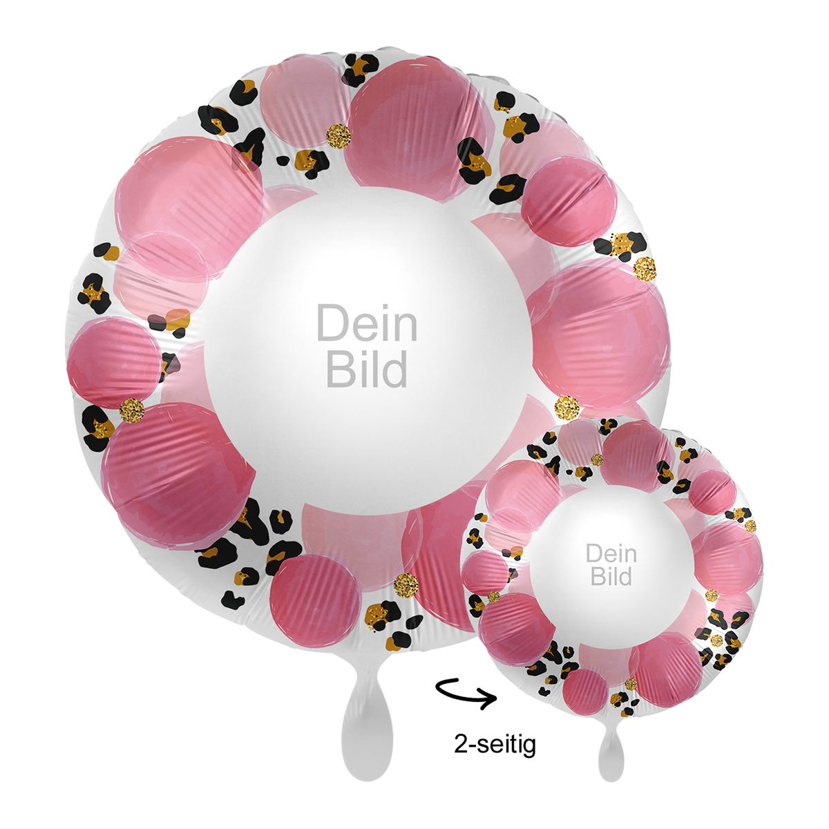1 Ballon mit Foto - Baby Girl Leopard