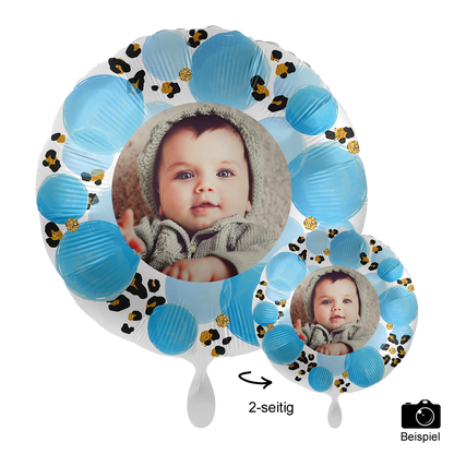 1 Ballon mit Foto - Baby Boy Leopard