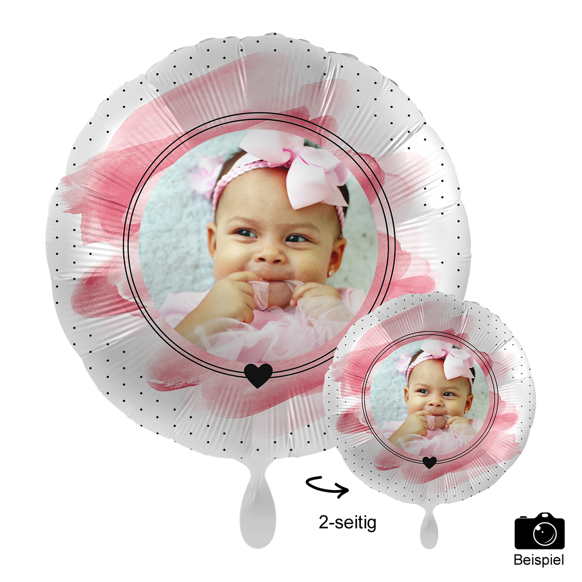 1 Ballon mit Foto - Welcome to the World, Baby Girl!