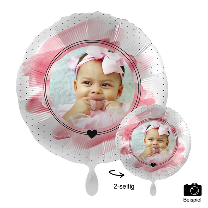 1 Ballon mit Foto - Welcome to the World, Baby Girl!
