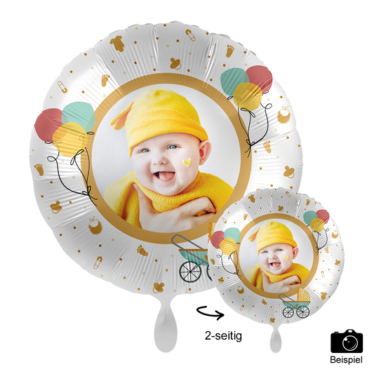 1 Ballon mit Foto - Baby Buggy