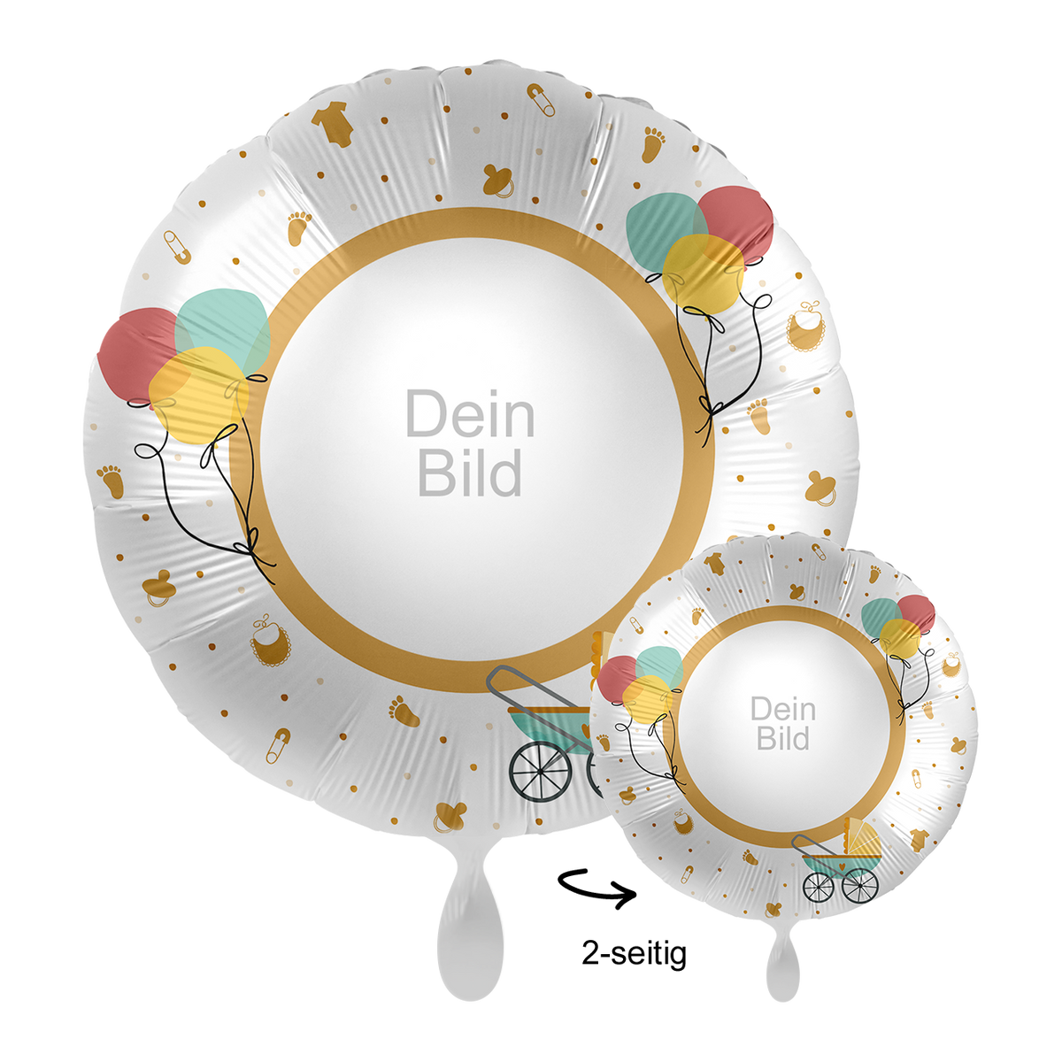 1 Ballon mit Foto - Baby Buggy