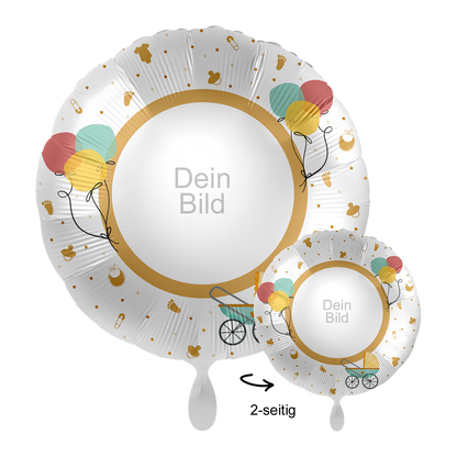 1 Ballon mit Foto - Baby Buggy