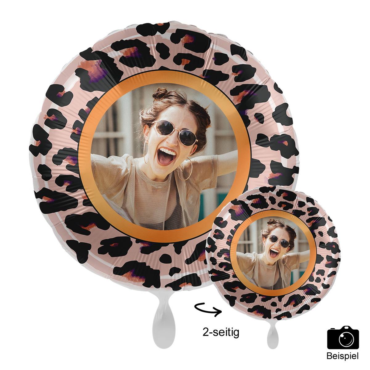 1 Ballon mit Foto - Happy Birthday Du wildes Ding