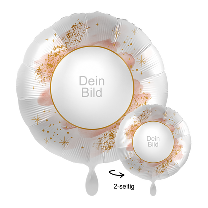 1 Ballon mit Foto - Birthday Smooth Watercolour