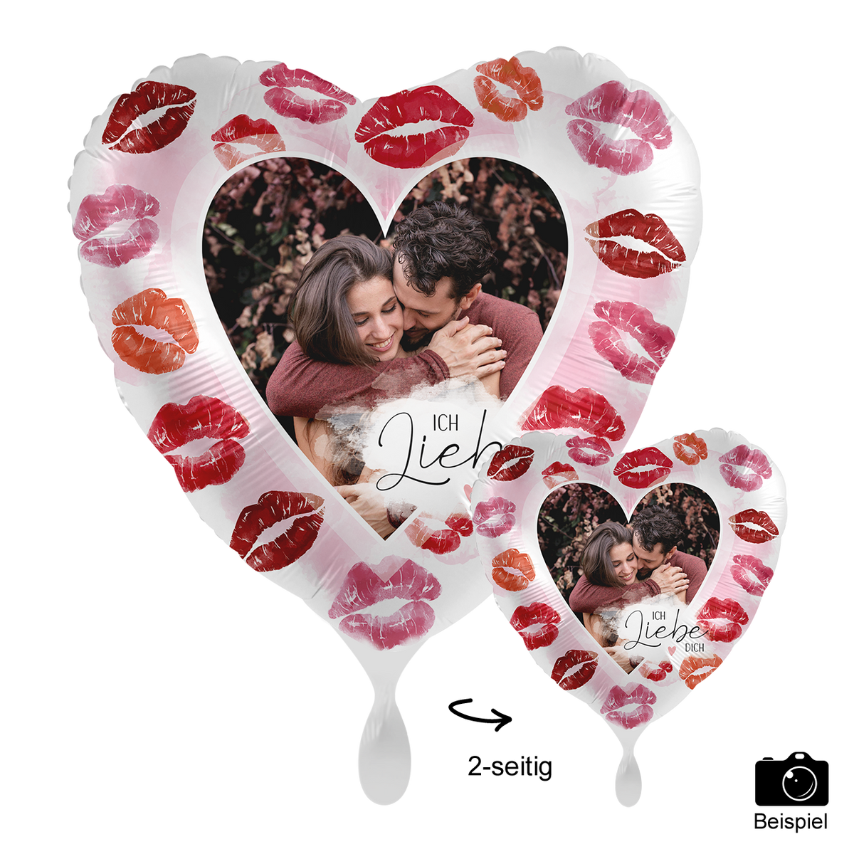 1 Ballon mit Foto - Full of Kisses