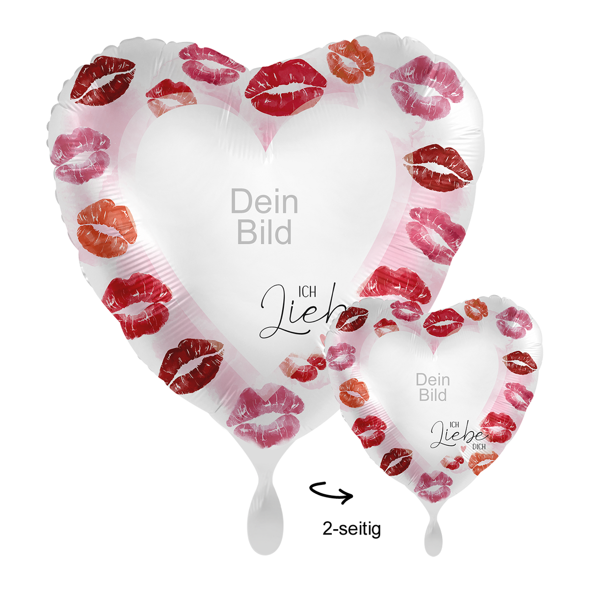 1 Ballon mit Foto - Full of Kisses