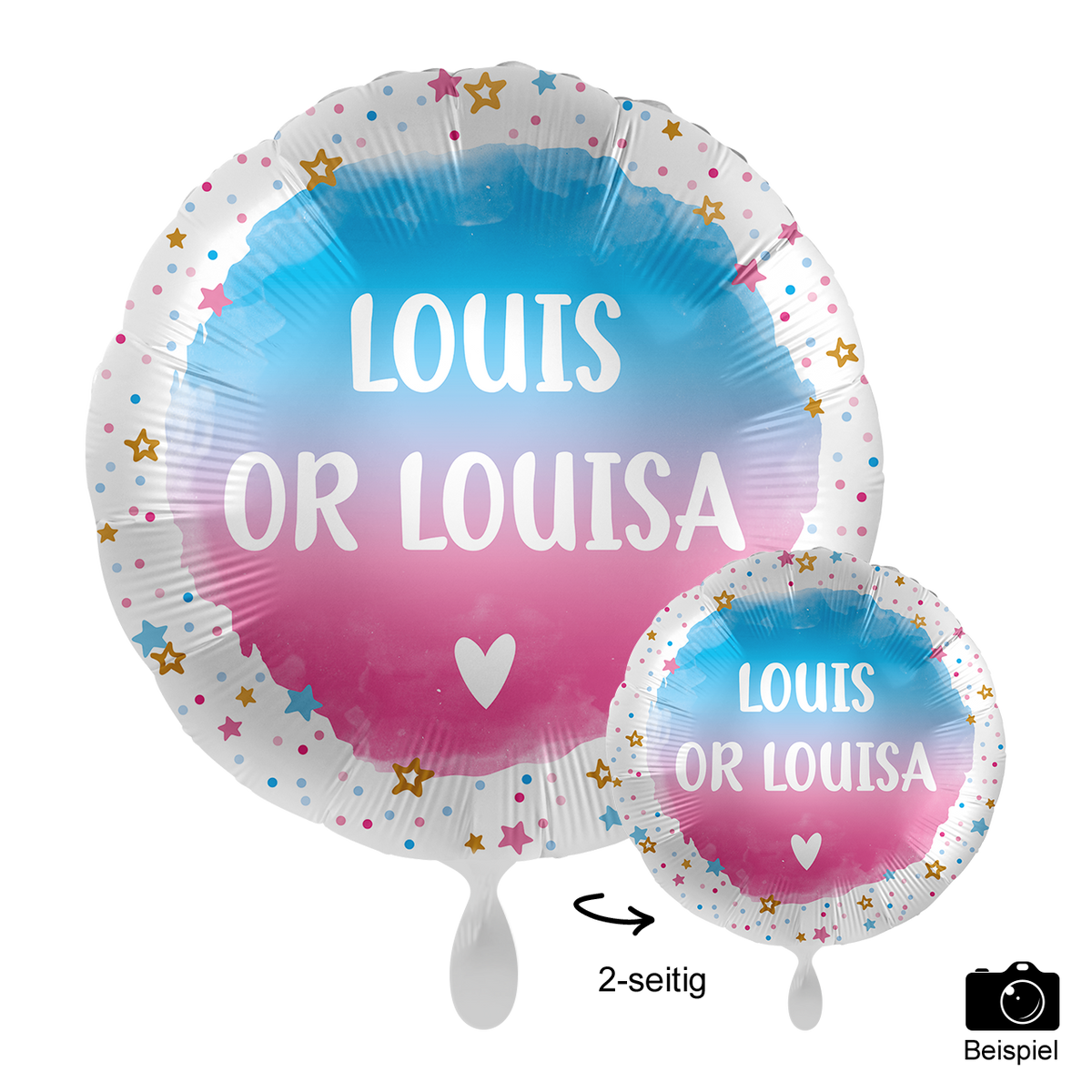 1 Ballon mit Text - BOY or GIRL