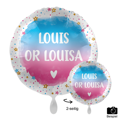 1 Ballon mit Text - BOY or GIRL