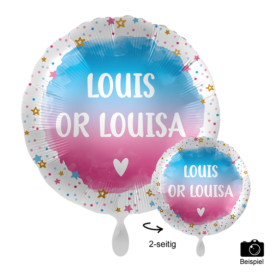 1 Ballon mit Text - BOY or GIRL