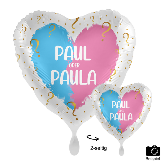1 Ballon mit Text - Gender Party