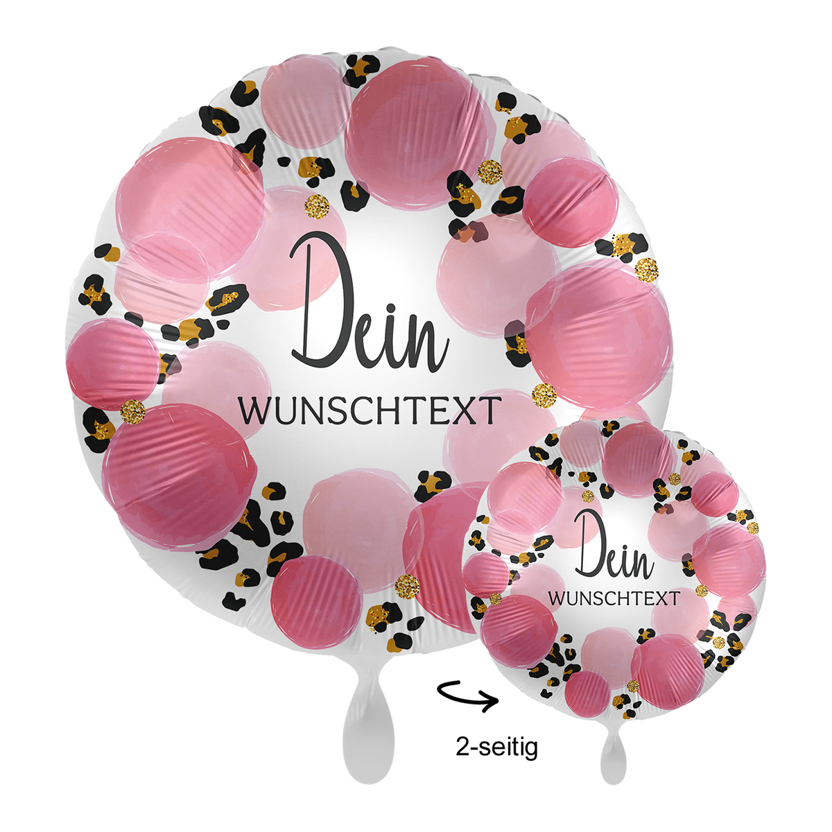 1 Ballon mit Text - Baby Girl Leopard