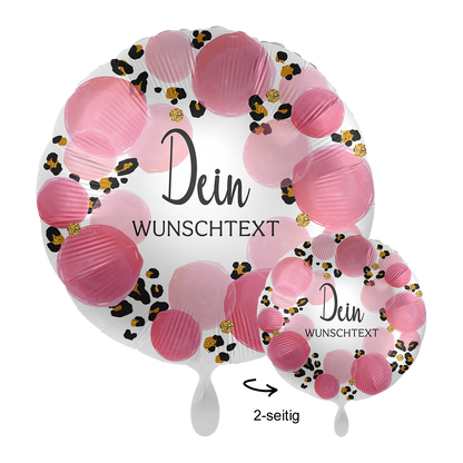 1 Ballon mit Text - Baby Girl Leopard