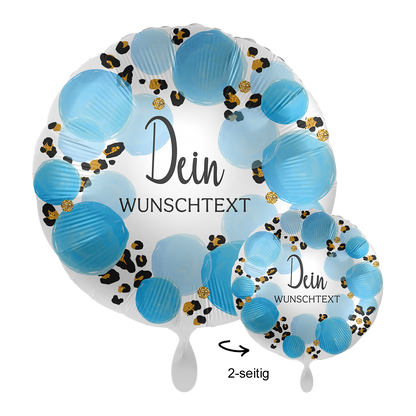 1 Ballon mit Text - Baby Boy Leopard