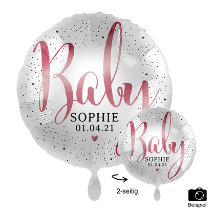 1 Ballon mit Text - Little Cute Baby Girl