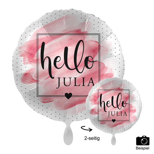 1 Ballon mit Text - Welcome to the World, Baby Girl!