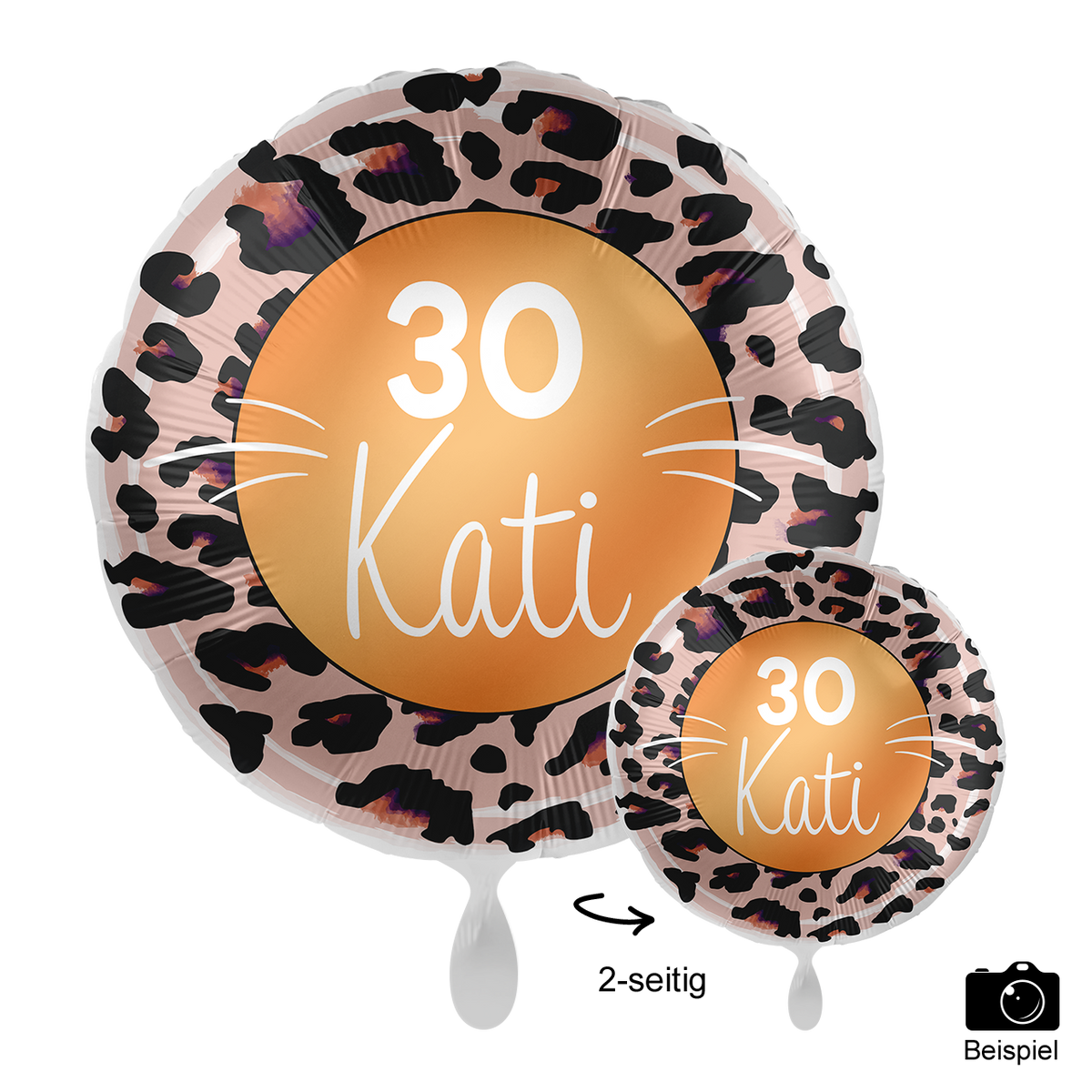 1 Ballon mit Text - Happy Birthday Du wildes Ding