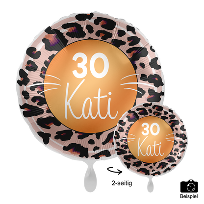 1 Ballon mit Text - Happy Birthday Du wildes Ding