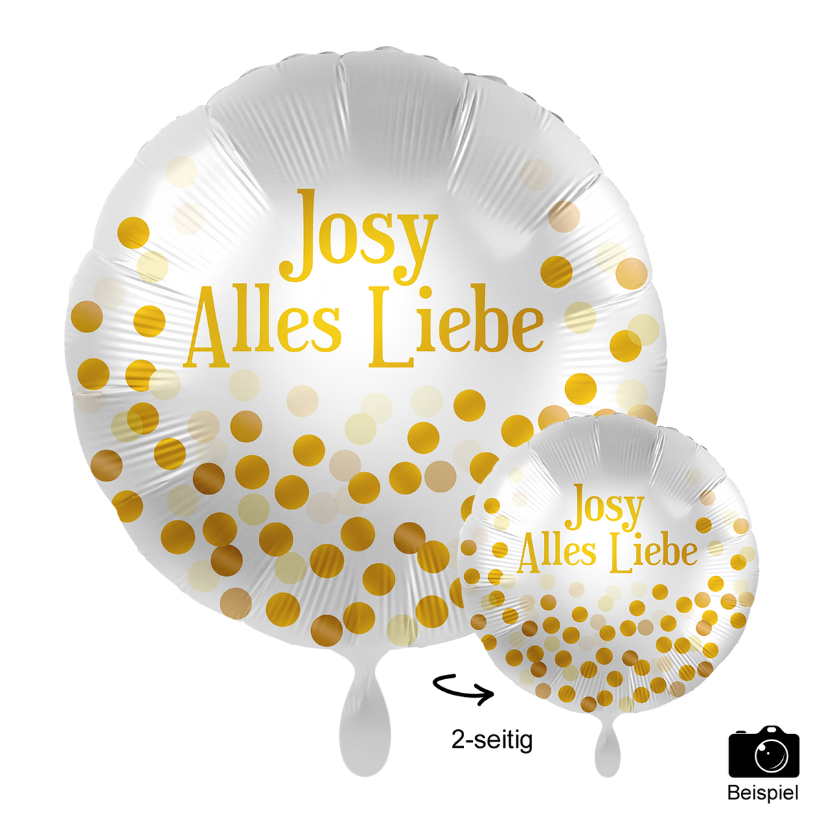 1 Ballon mit Text - Golden Birthday Party