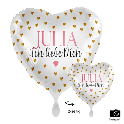 1 Ballon mit Text - Ich liebe Dich