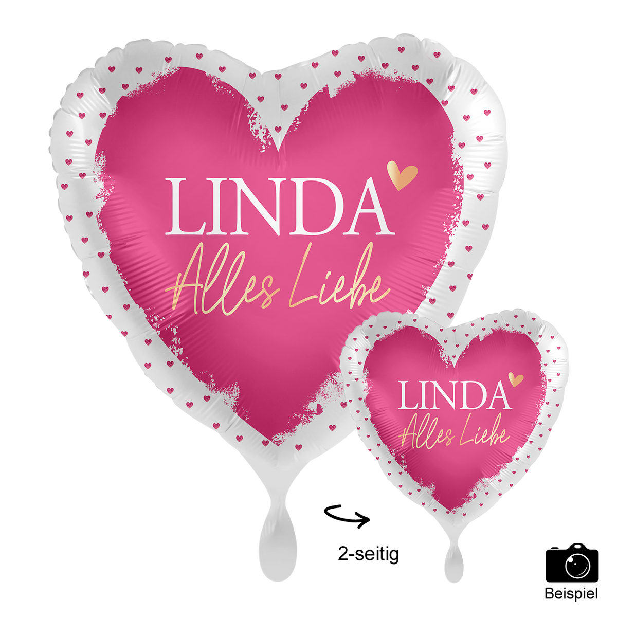 1 Ballon mit Text - With All My Heart