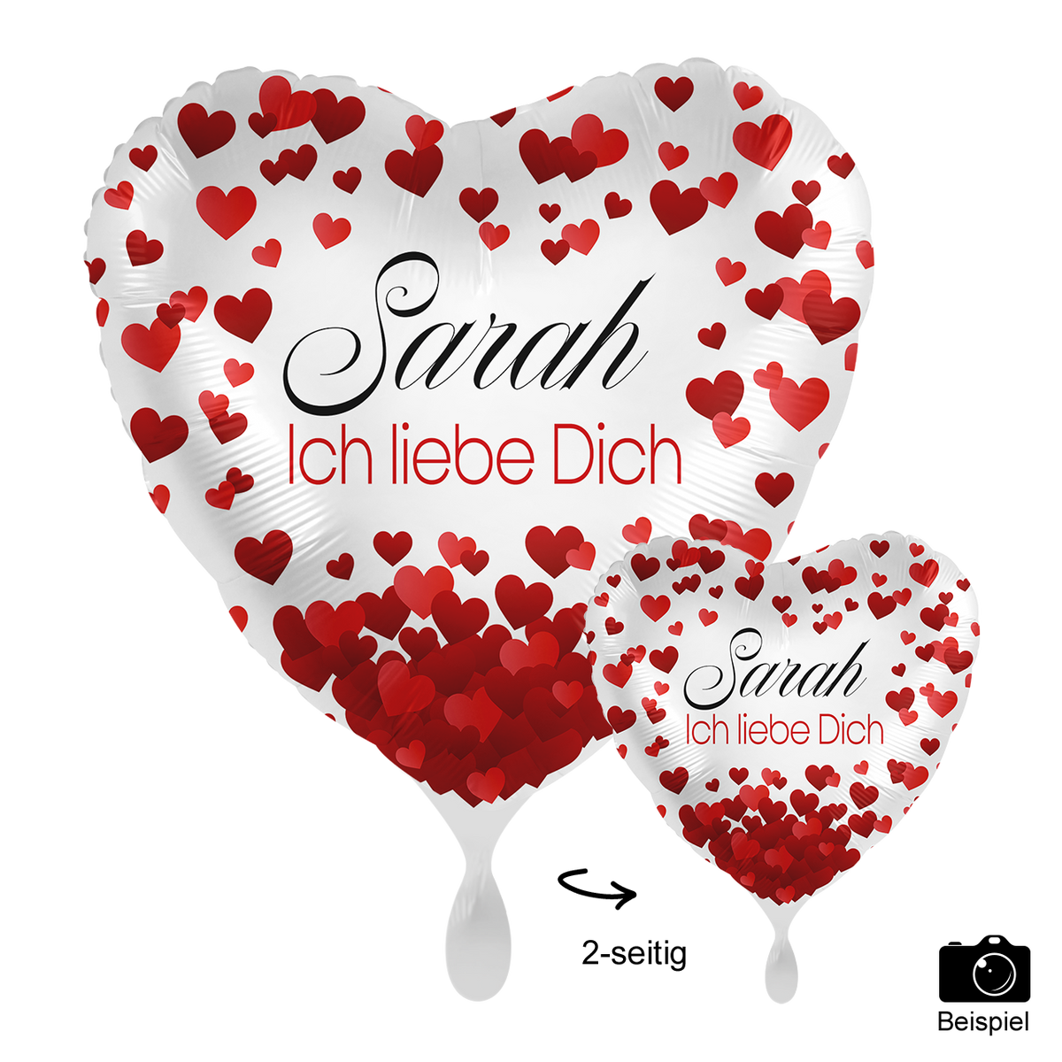 1 Ballon mit Text - I Love You
