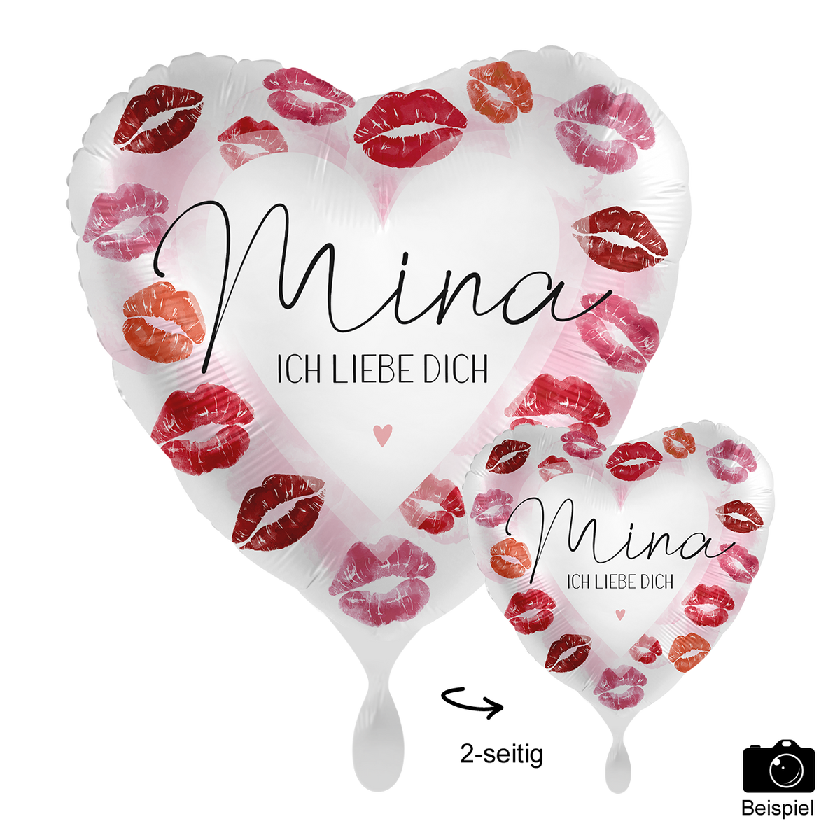 1 Ballon mit Text - Full of Kisses